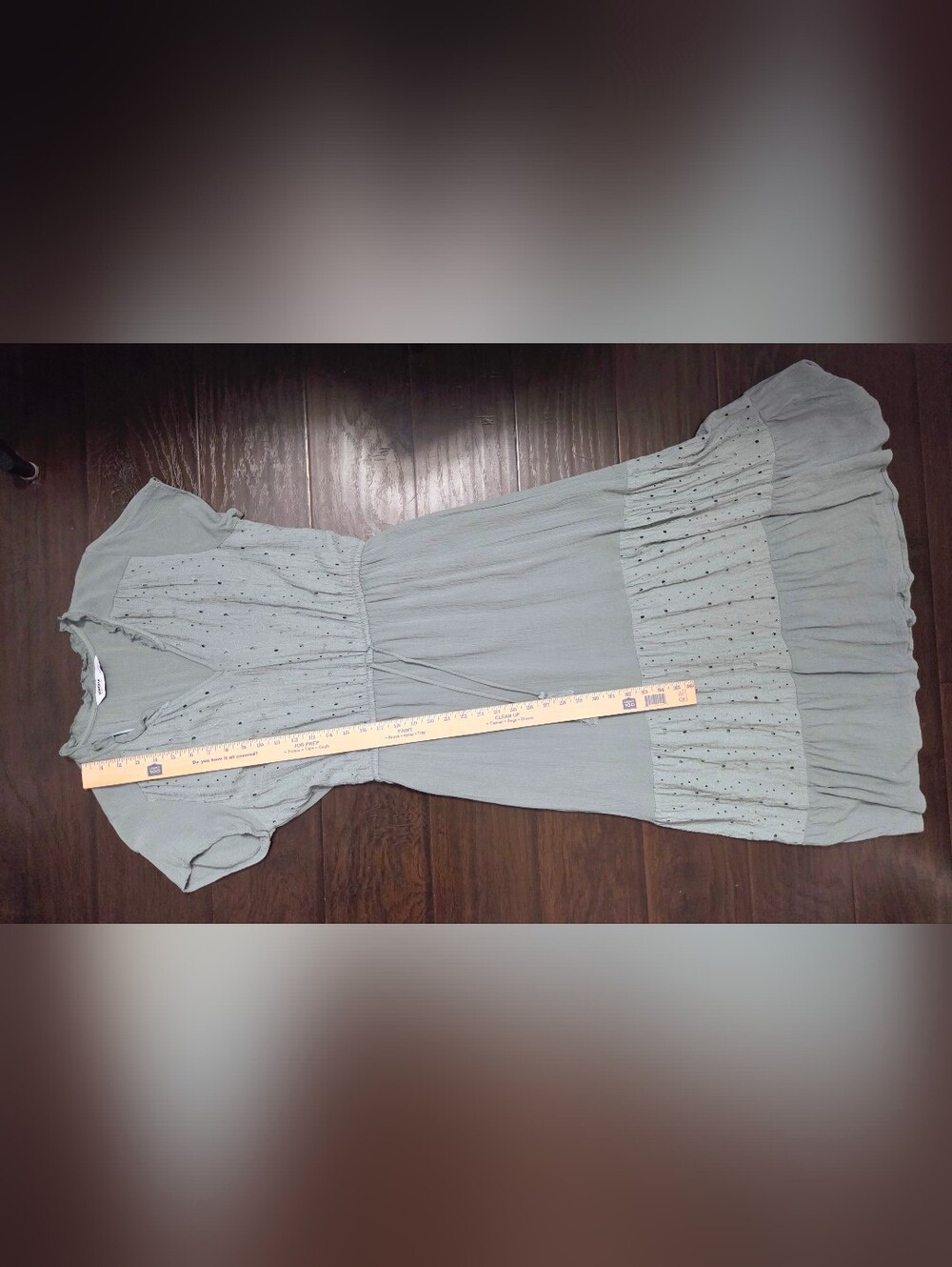 Sonoma Light Sage Boho Tiered Dress with Tassel Tie - Picture 10 of 10